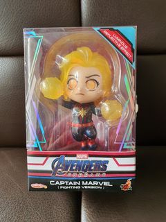 Hot Toys Captain Marvel Fighting Cosbaby Bobble-Head Avengers: Endgame Figure