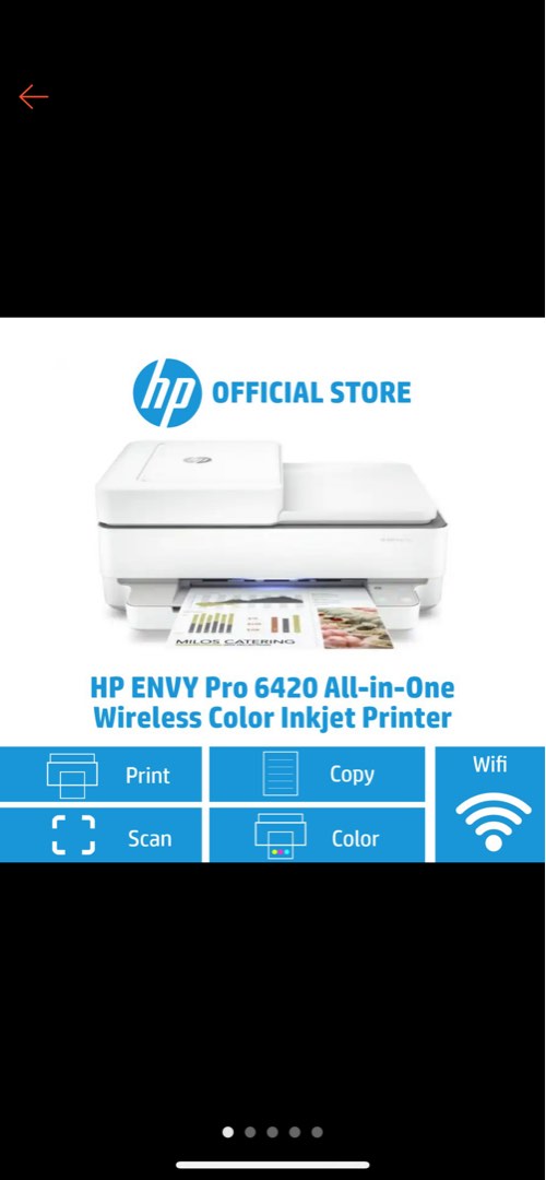 HP ENVY Pro 6420 AllinOne Wireless Color Inkjet Printer / Print, Scan