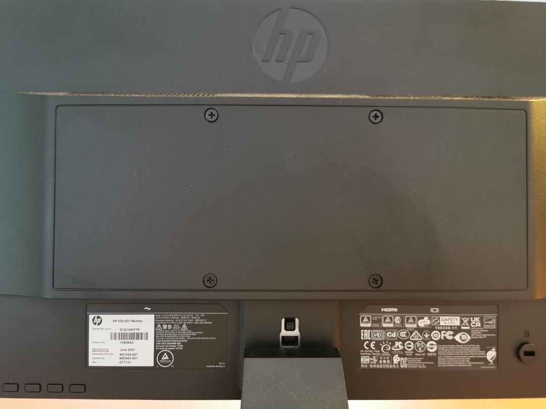 HP V20 HD+ 19.5 Monitor (June 2021), Computers & Tech, Parts