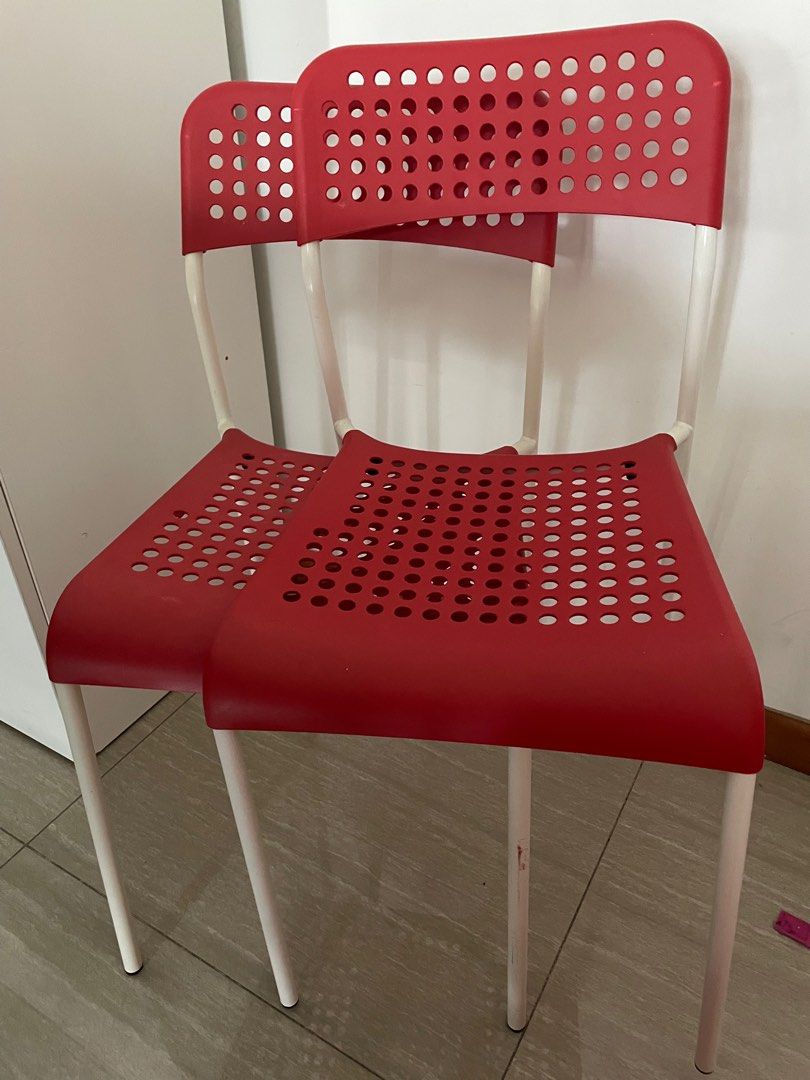IKEA plastic stackable chairs, Furniture & Home Living, Furniture