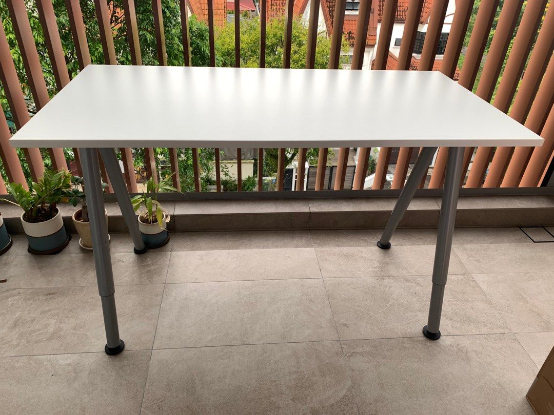 IKEA THYGE office desk adjustable height, Furniture & Home Living