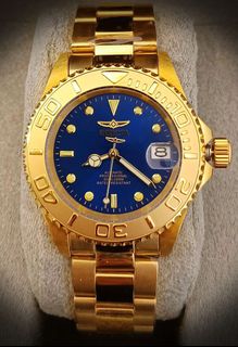 New Invicta Gold/Blue Automatic Watch, Men's Fashion, Watches ...