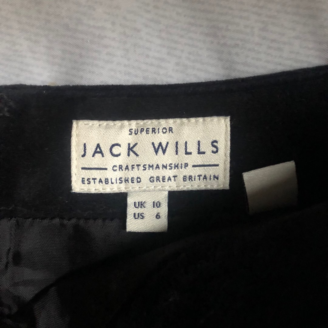 Jack Wills Black Velvet Skirt Carousell