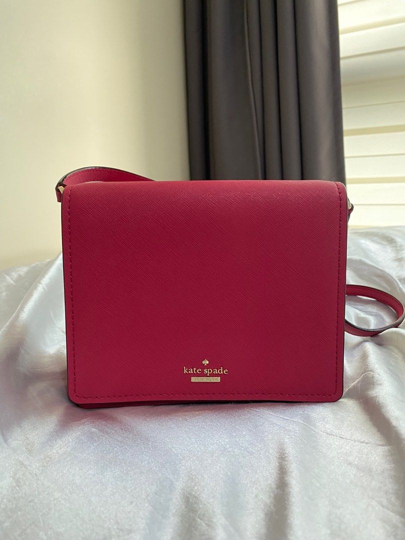 Kate Spade - Neon Coral, Beige, & Black Colorblock Handbag – Current  Boutique