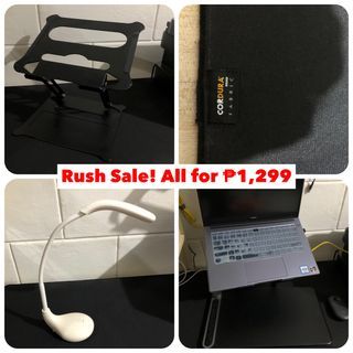 Laptop Stand alloy black with Condura gaming pad