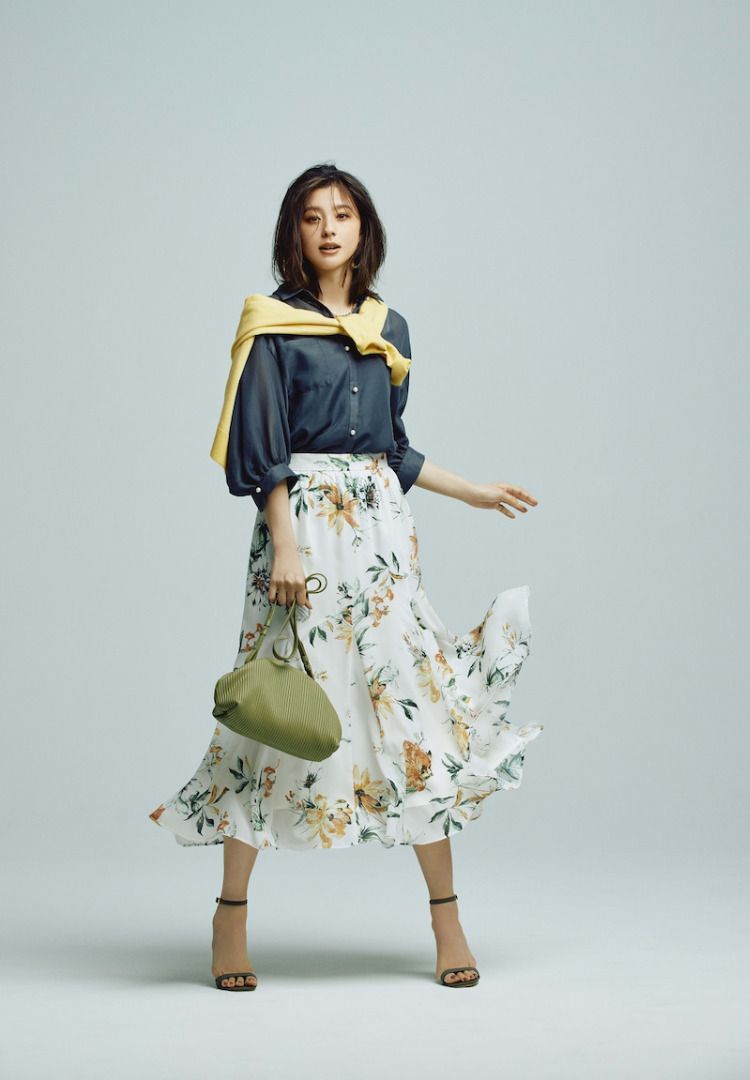 Floral japanese skirt store