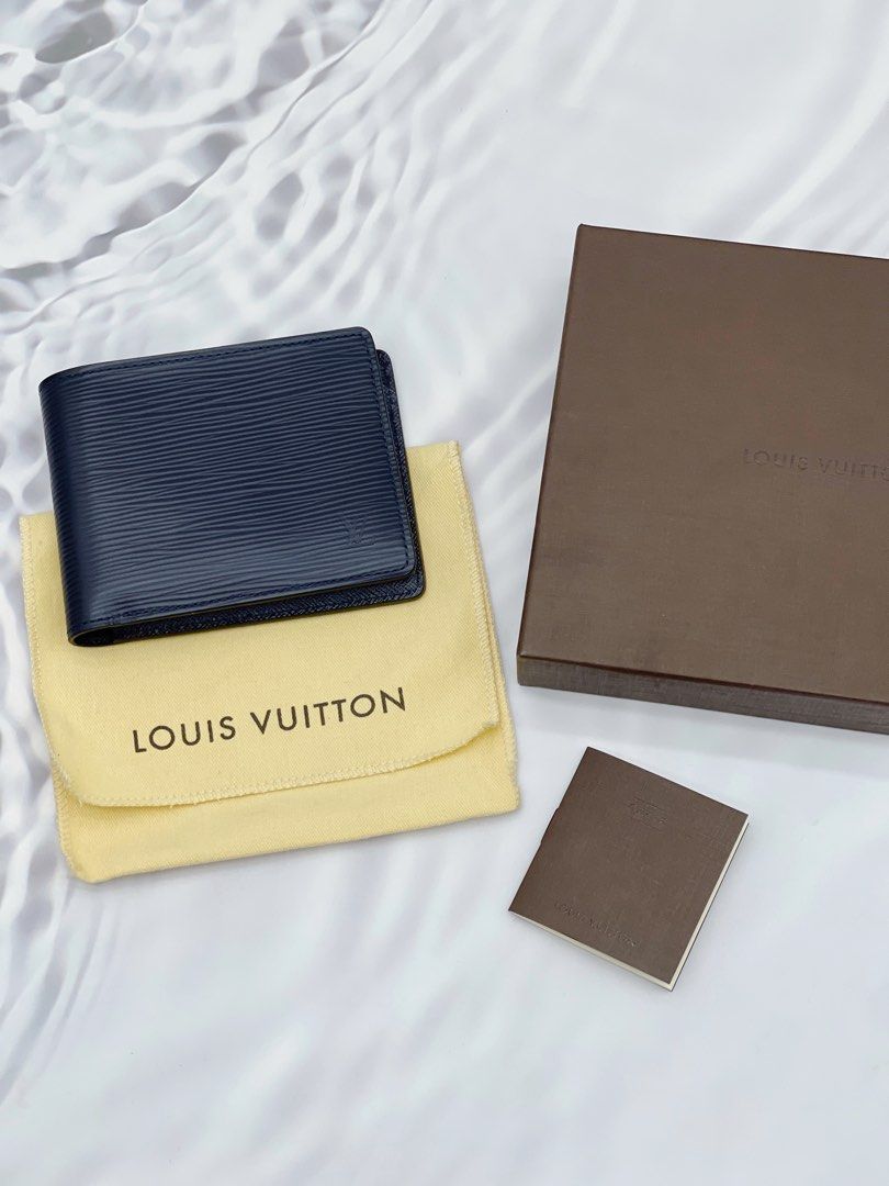 Louis Vuitton Cyan Epi Leather Multiple Bifold Wallet Louis