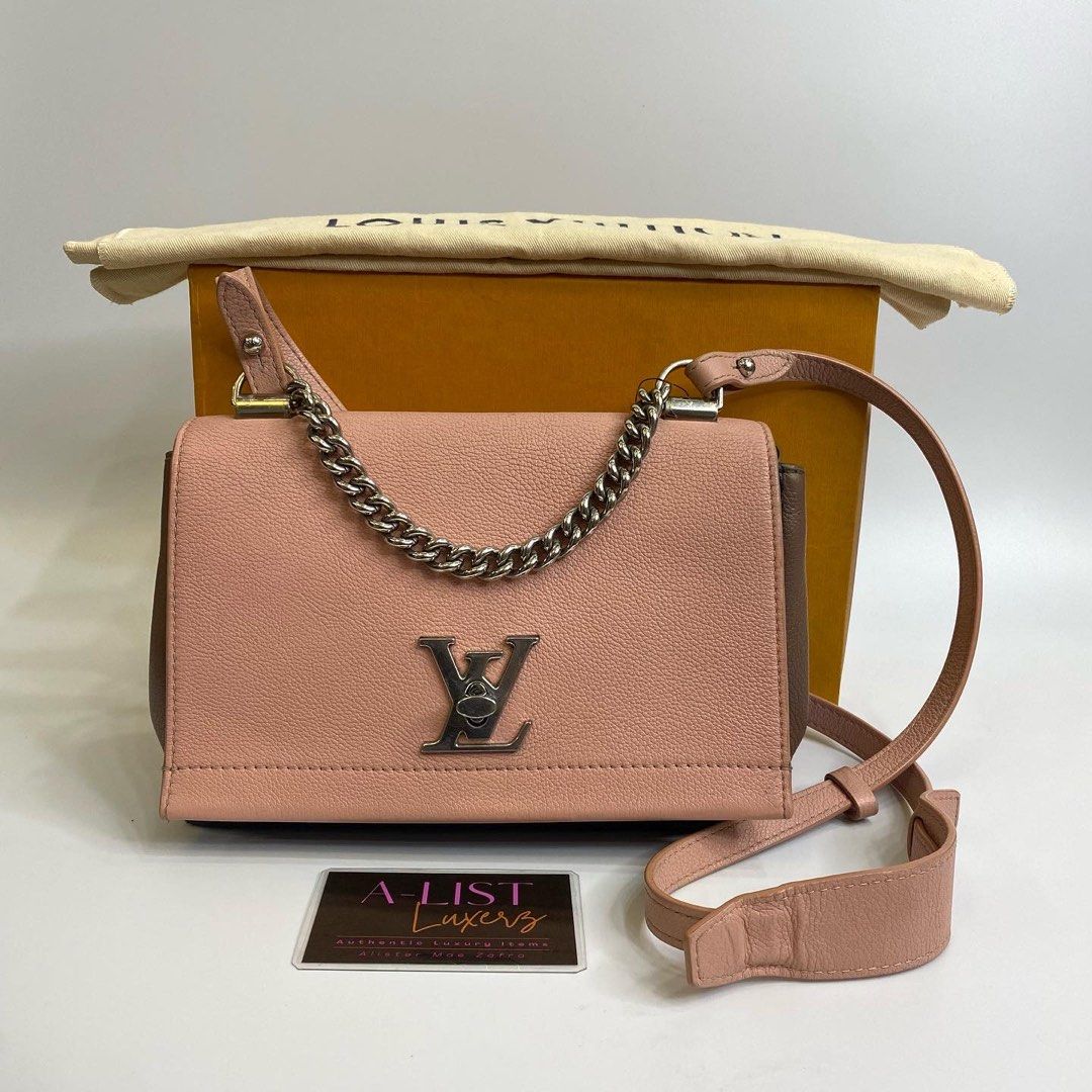 LOUIS VUITTON Lockme Bucket Bag Black Pink, Luxury, Bags & Wallets on  Carousell