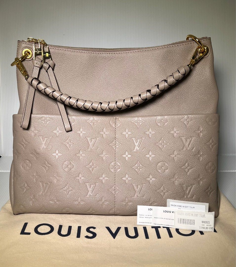 BNEW S2020 LOUIS VUITTON MAIDA HOBO BAG Empreinte IN DUNE Nude, Luxury, Bags  & Wallets on Carousell