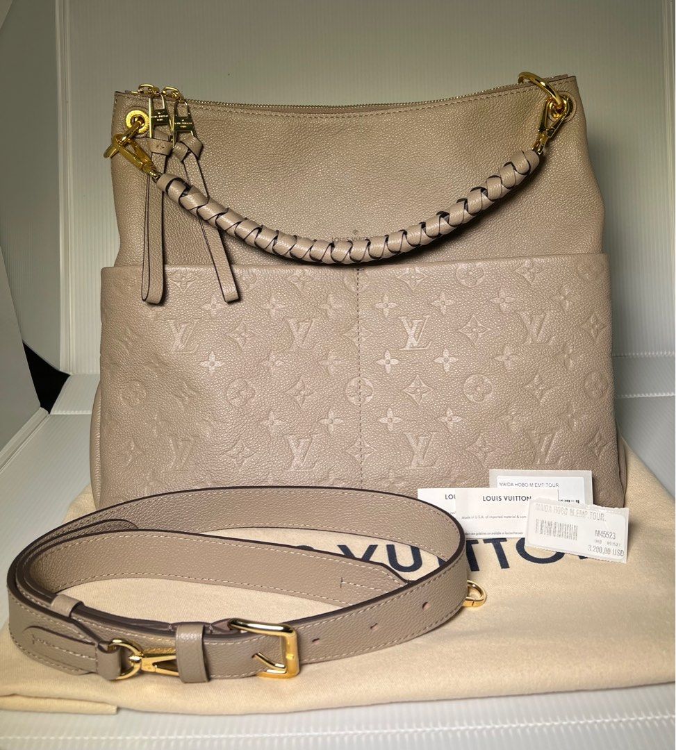 Louis Vuitton Turtledove Monogram Empreinte Leather Maida Hobo Bag