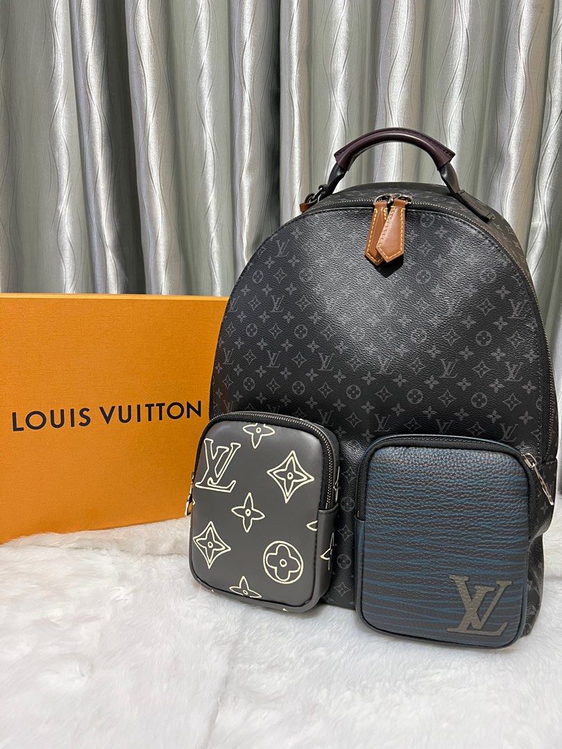 Louis Vuitton Backpack Multipocket Monogram Eclipse Patchwork Multicolor in  Coated Canvas/Leather with Silver-tone - US
