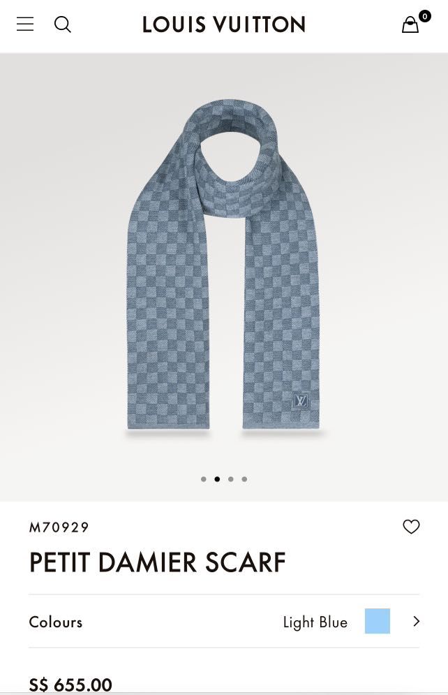 Petit Damier Scarf via Louis Vuitton