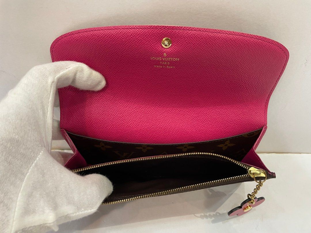 Louis Vuitton Monogram Bloom Flower Emilie Wallet Fuchsia-Louis