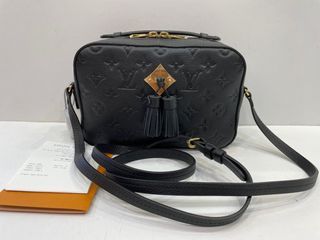 Louis Vuitton Black Saintonge Monogram Emprinte Leather Crossbody Sling Bag  with LV receipt (M44593), Luxury, Bags & Wallets on Carousell