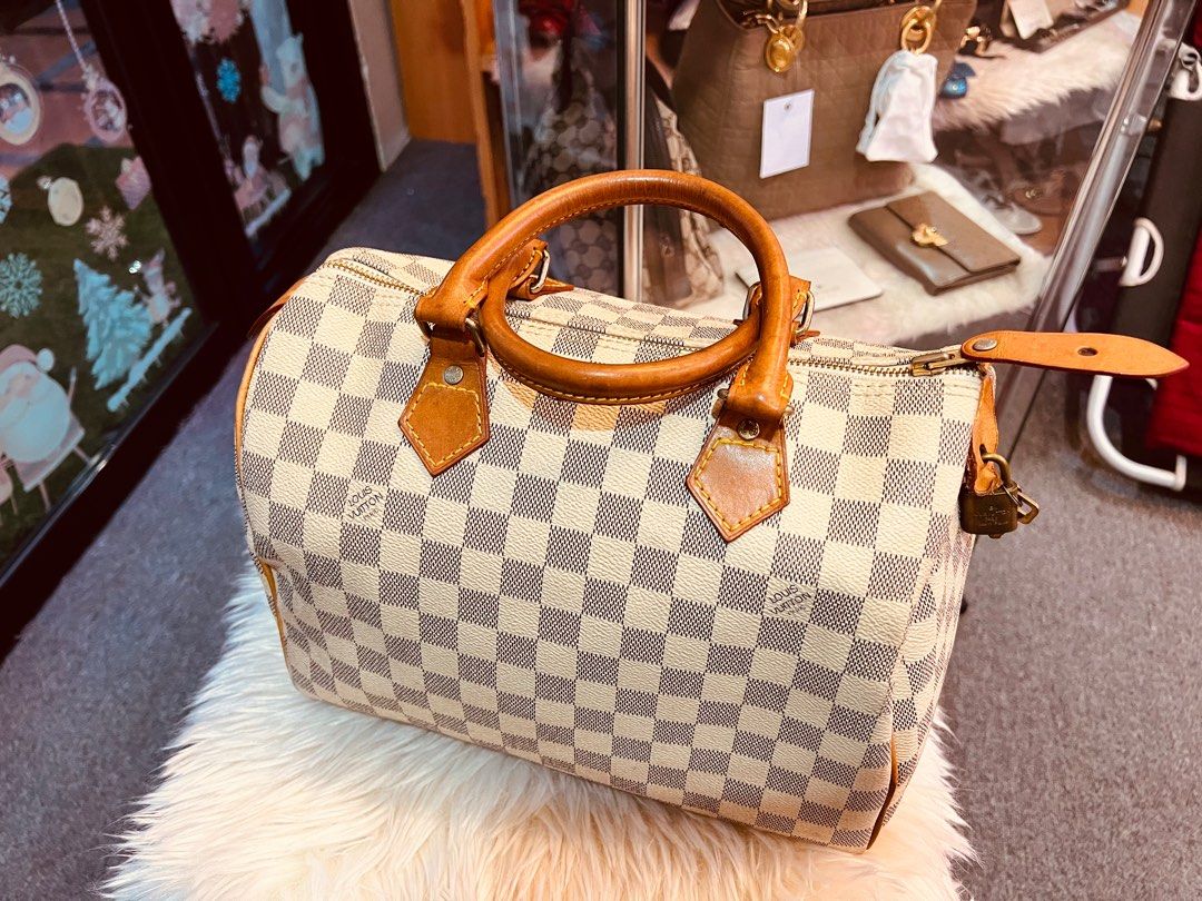 LV Speedy 30 - Real Leather Adjustable Strap