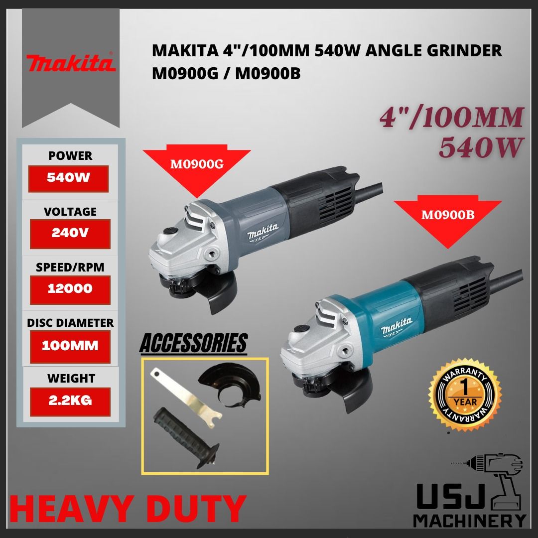 Makita angle top grinder m0900b