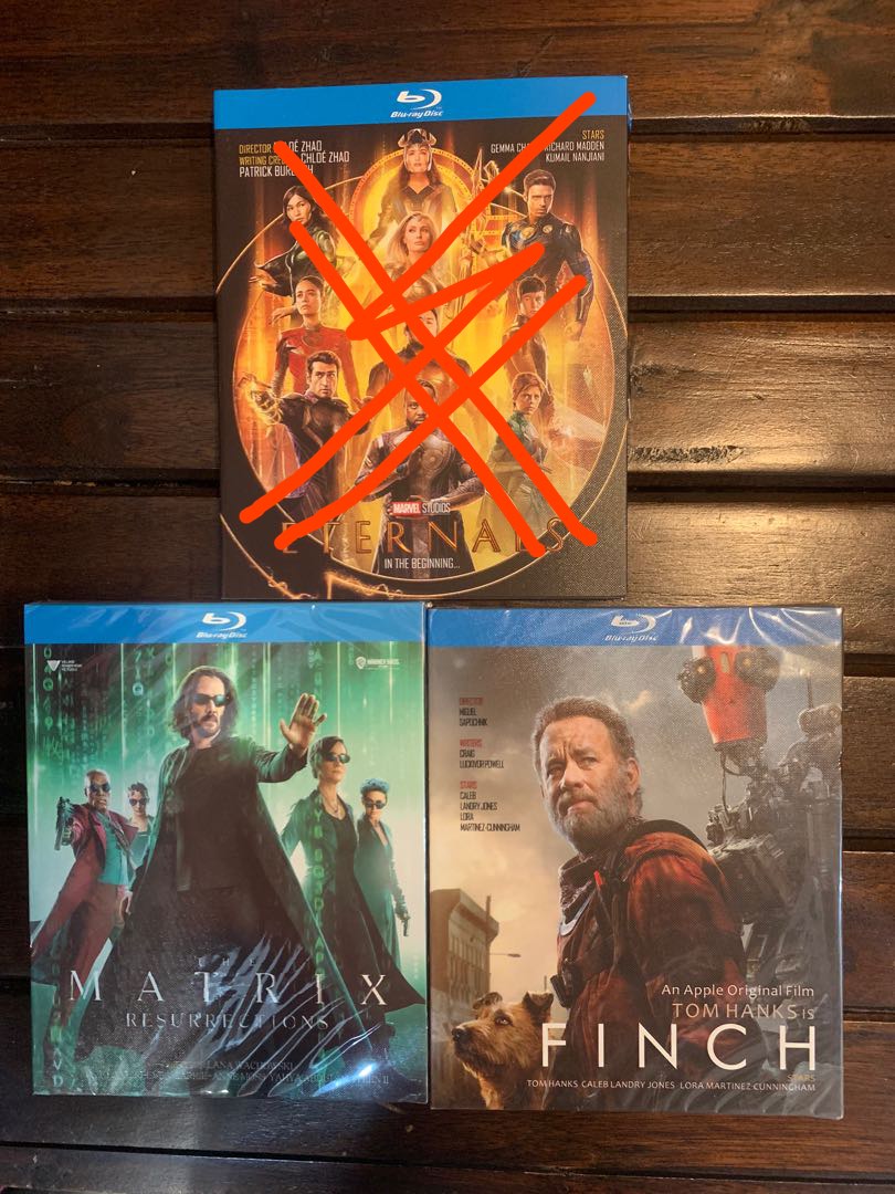 Matrix Resurrection/ Finch and Eternals Blu Ray Dvd, Hobbies & Toys