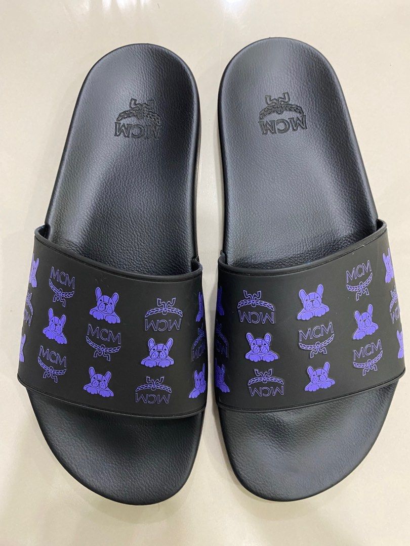 Mcm men's clearance visetos slide sandal