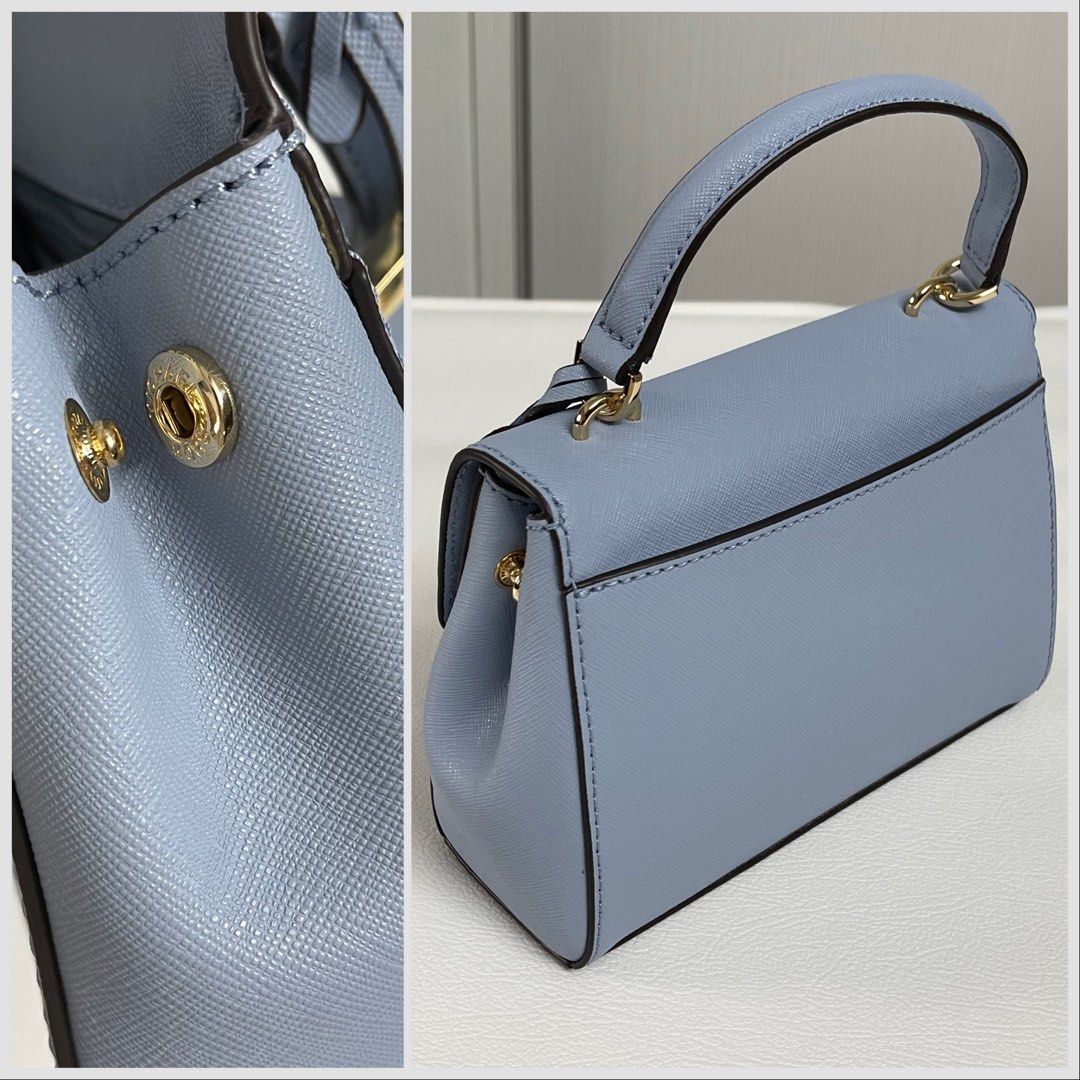 MICHAEL KORS Ava Extra-Small Saffiano Leather Crossbody Bag Blue 32F5GAVC1L