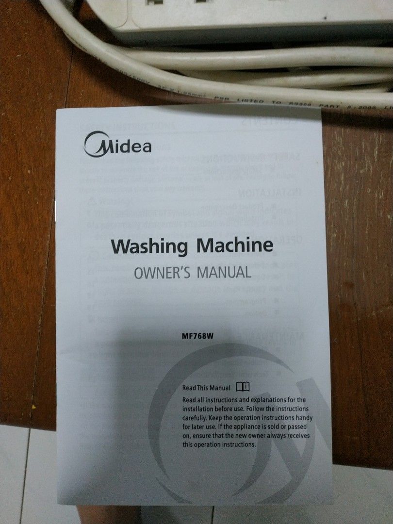 Midea front loader washing machine, TV & Home Appliances, Washing
