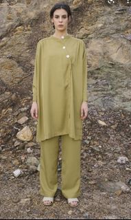 Mimpikita Oversized Tunic Set in Olive - L
