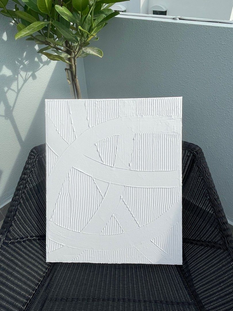 View of Minimalist textured art, Furniture & Home Living, Home Decor, Wall ...