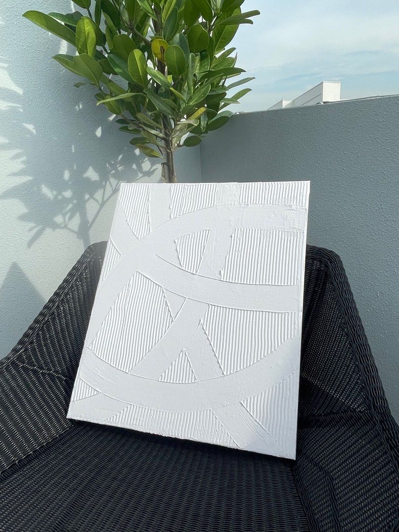 Image showcasing Minimalist textured art, Furniture & Home Living, Home Decor, Wall ...
