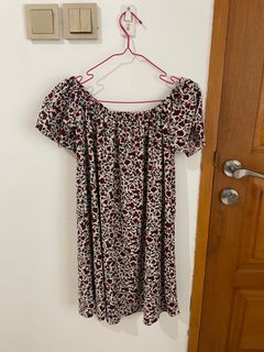 MNG Mango Ruffle Flower Mini Dress