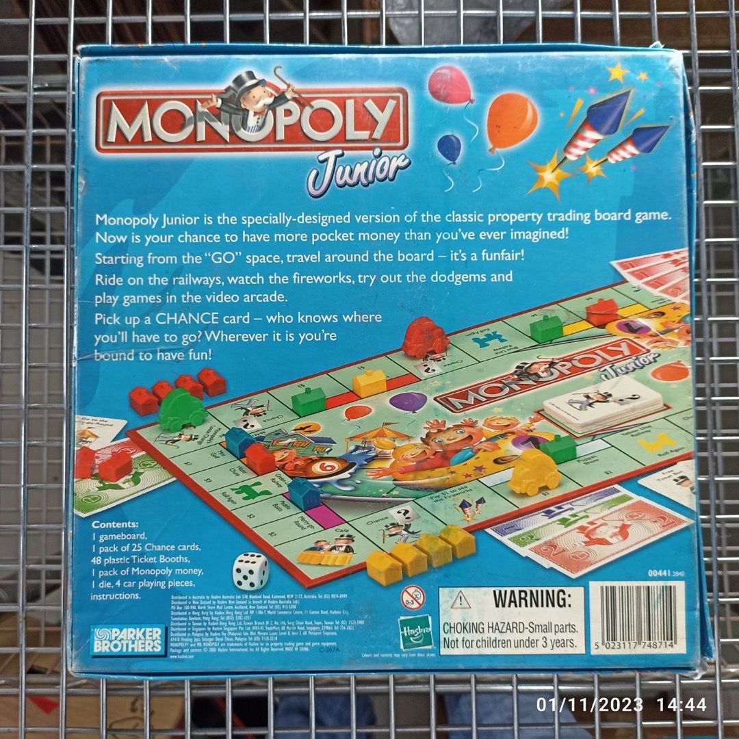 Monopoly Junior The Roller Coaster Money Game (Parker Brothers Hasbro