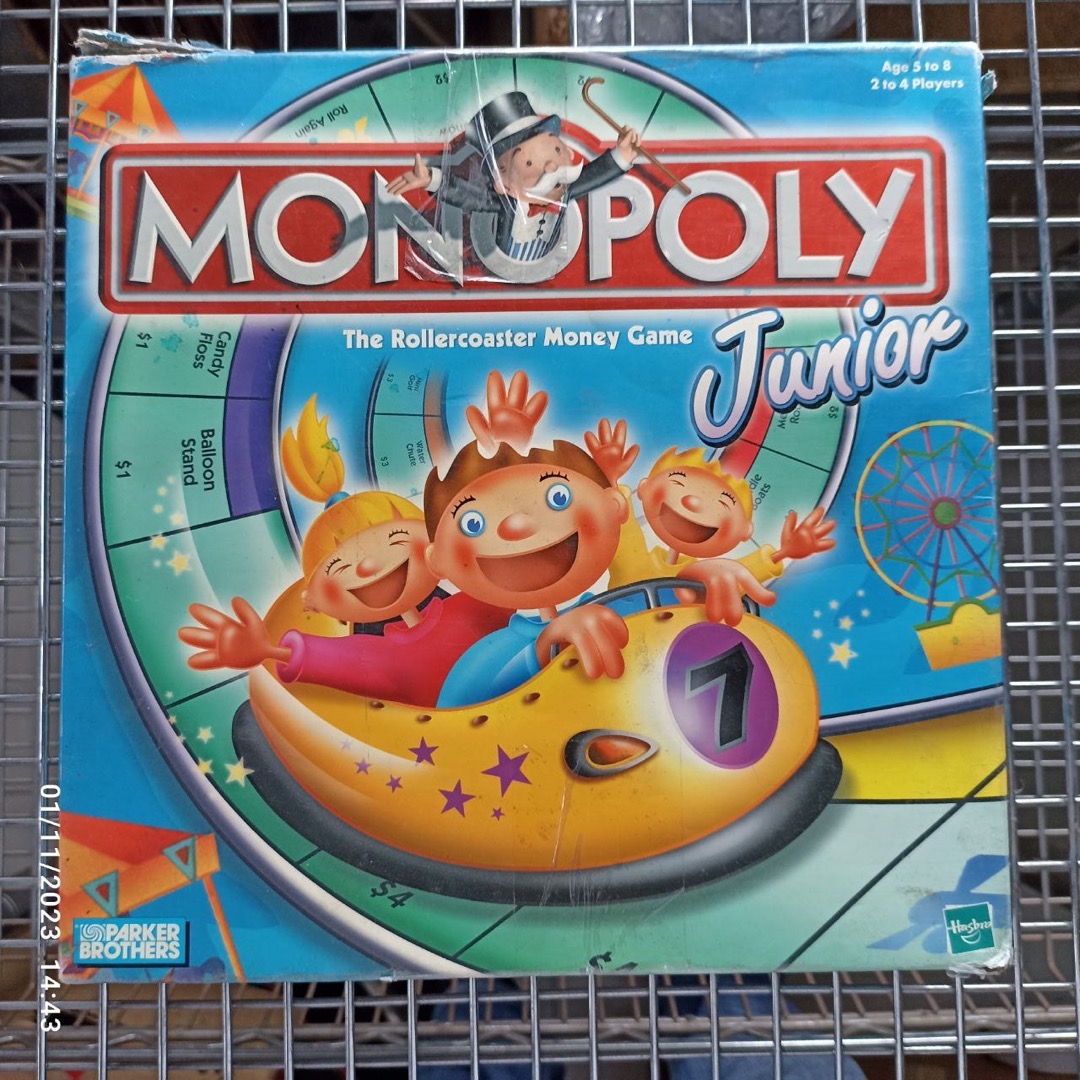 Monopoly Junior The Roller Coaster Money Game (Parker Brothers Hasbro