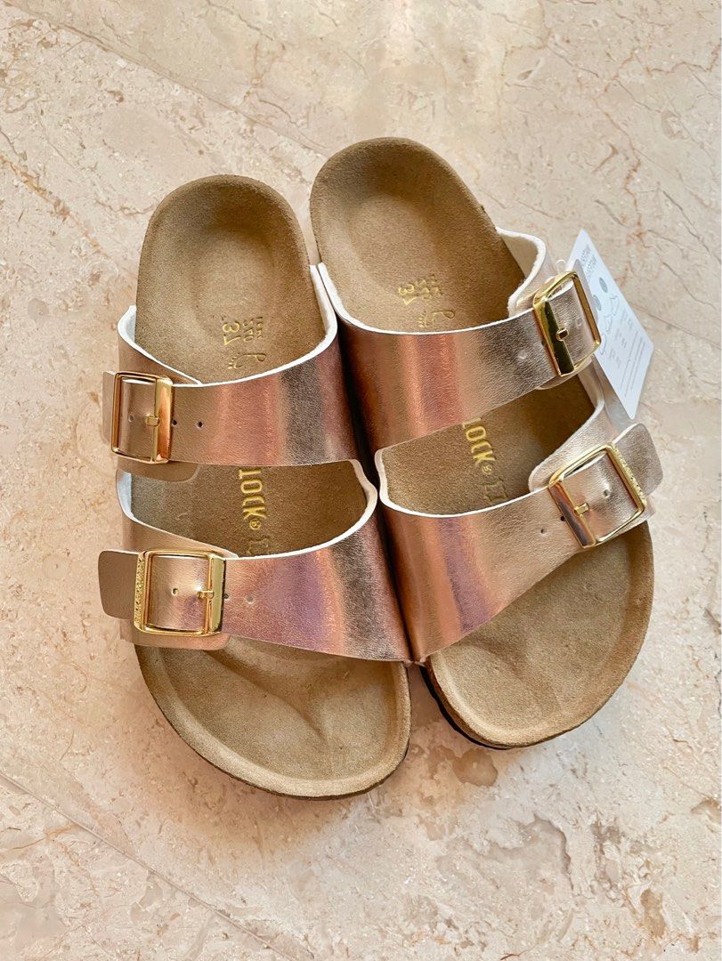 NEW Birkenstock Rose Gold Arizona Sandals