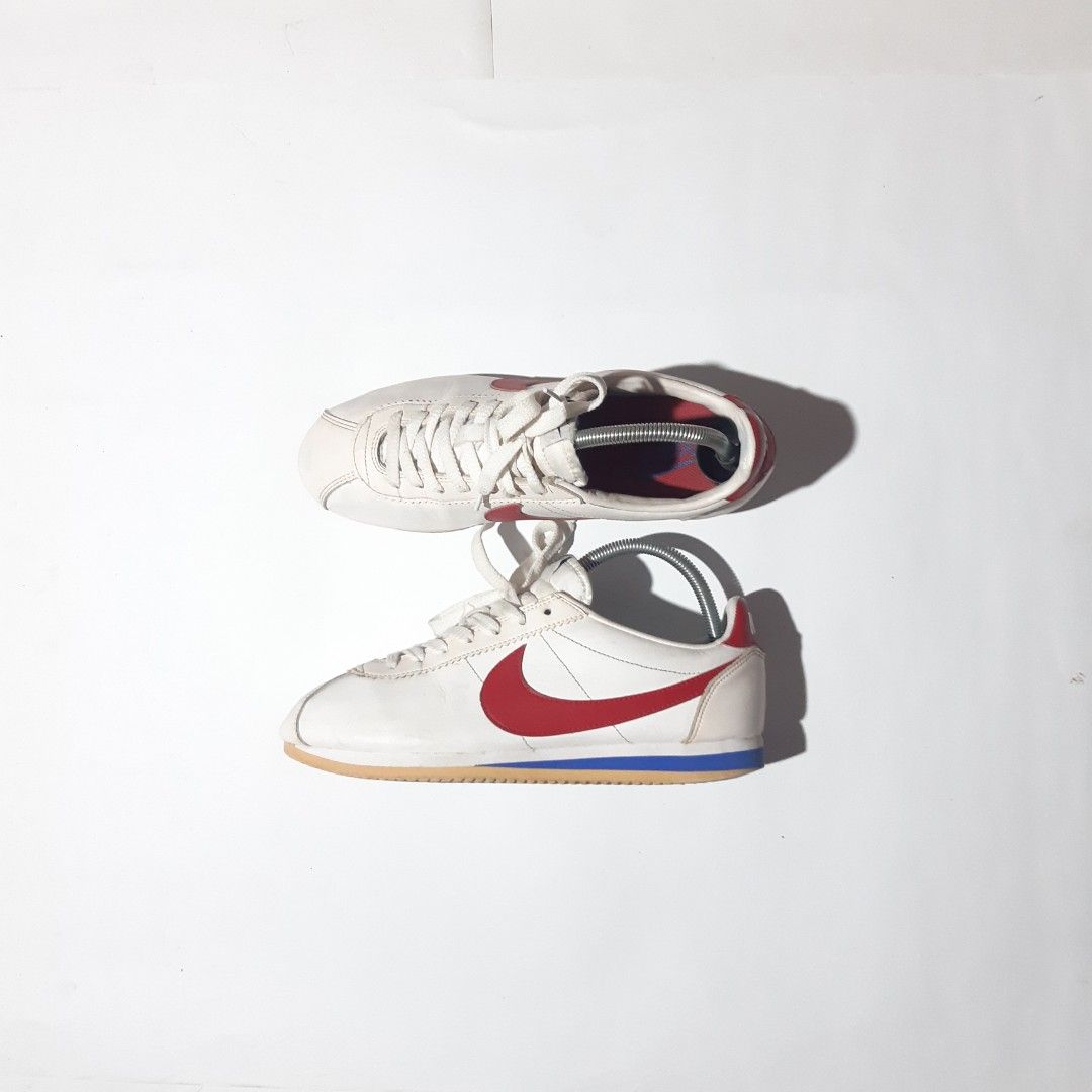 cortez nike white and red