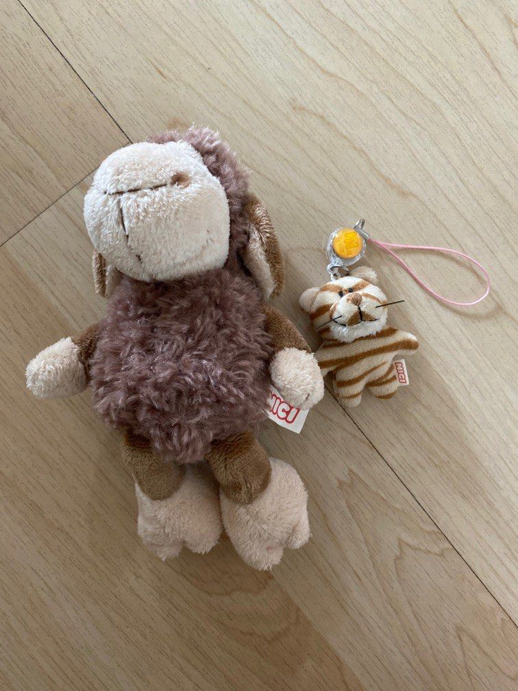 Original nici sheep and tiger plushie/keychain, Hobbies & Toys, Toys