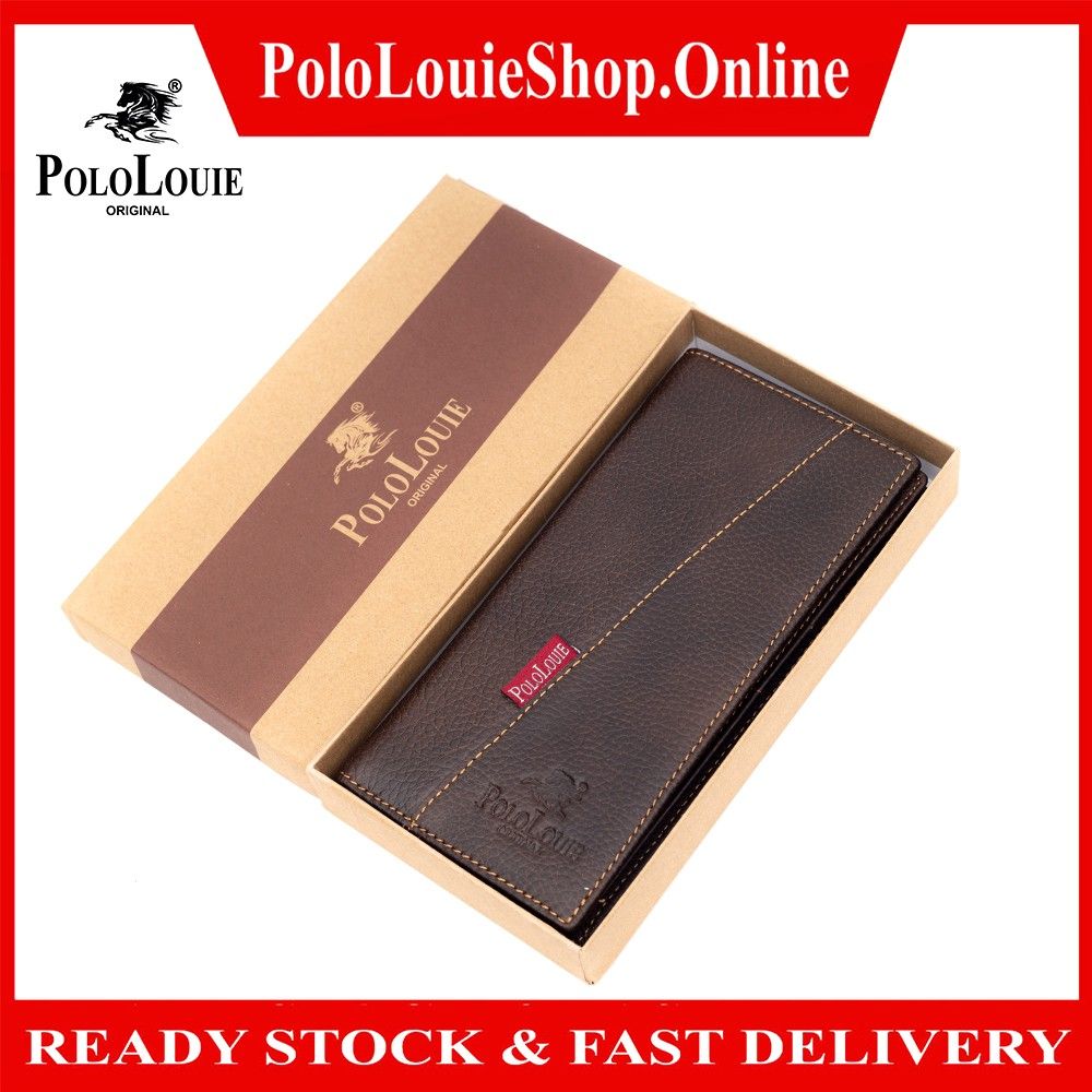 Original Polo Louie Men s Thick Cowhide Leather Long Wallet