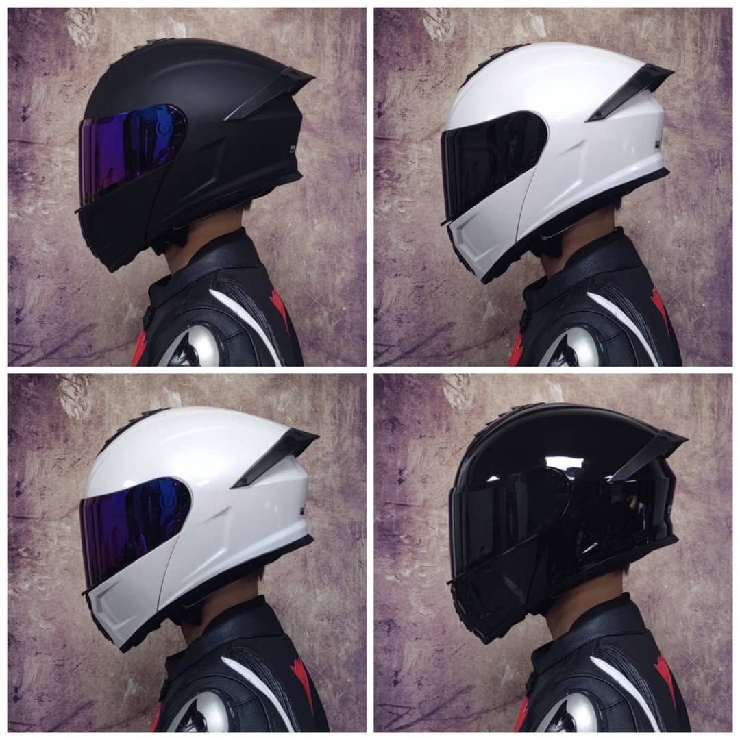 ORZ motorbike modular helmet with double visor and DOT certification ...