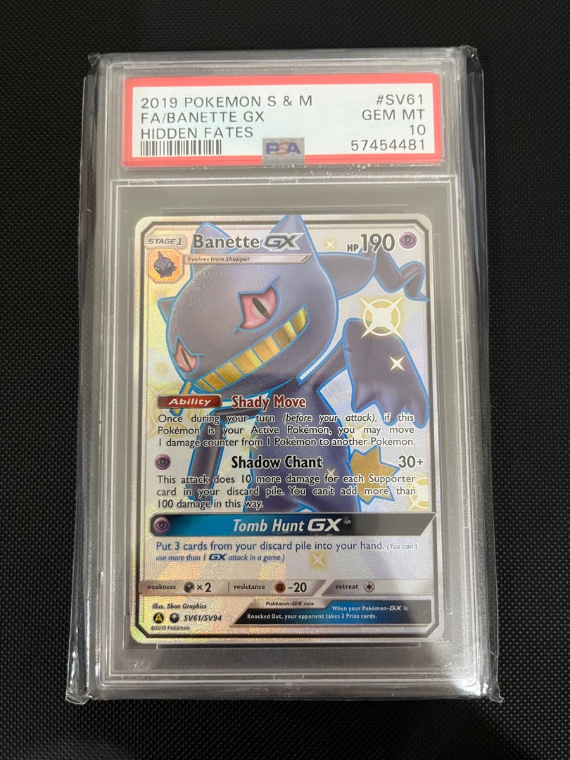 Pokemon TCG - Shiny Banette GX PSA 10, Hobbies & Toys, Toys & Games on  Carousell