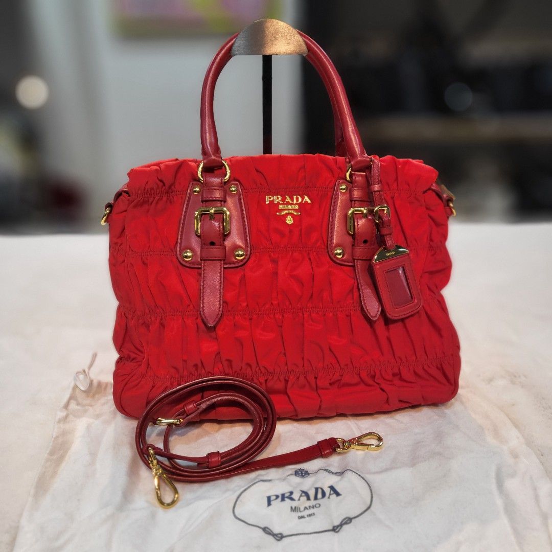 Authentic Prada Tessuto Nylon Bag, Luxury, Bags & Wallets on Carousell