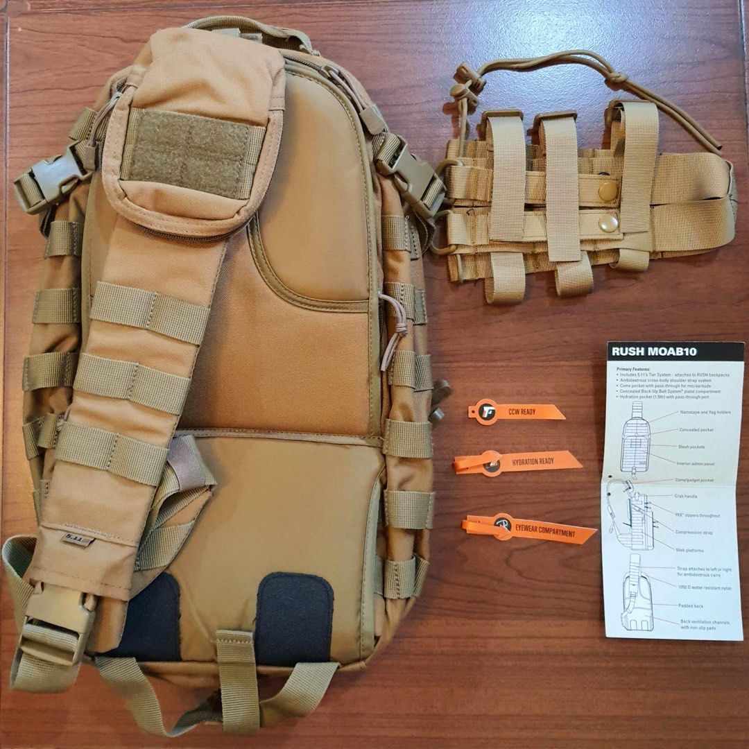 Preloved and Authentic Mint Condition Customized EDC Bag 5.11 Rush MOAB 10 Tactical Bag Go Bag