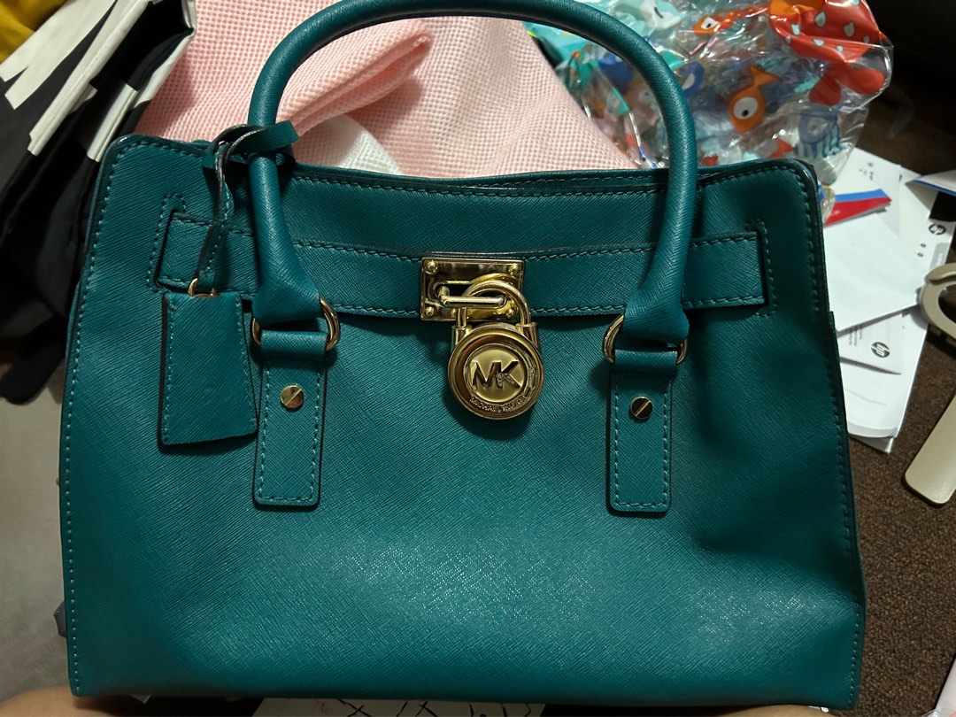 Preloved Michael Kors Bag Teal Women s Fashion Bags Wallets Shoulder Bags on Carousell