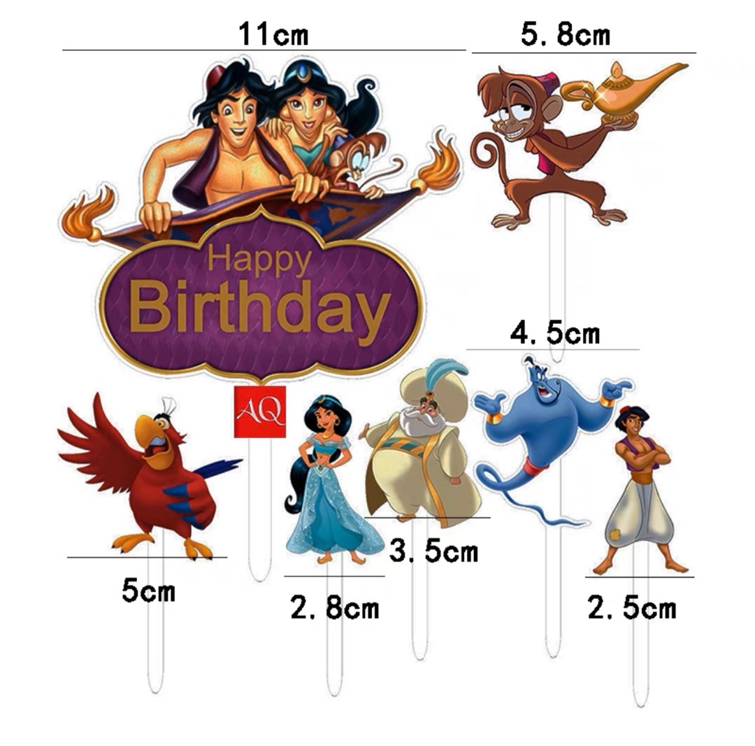 [Ready Stock] Disney Aladdin Princess Jasmine Genie Acrylic Cake ...