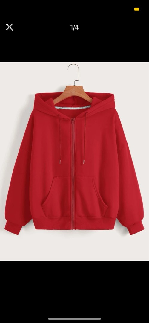 Red jacket with clearance hoodie