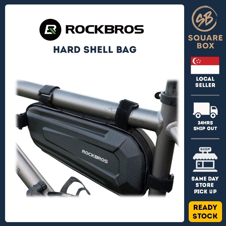 ROCKBROS Hard Shell Bicycle Bag MTB Road Bike Bag Carbon Pattern ...