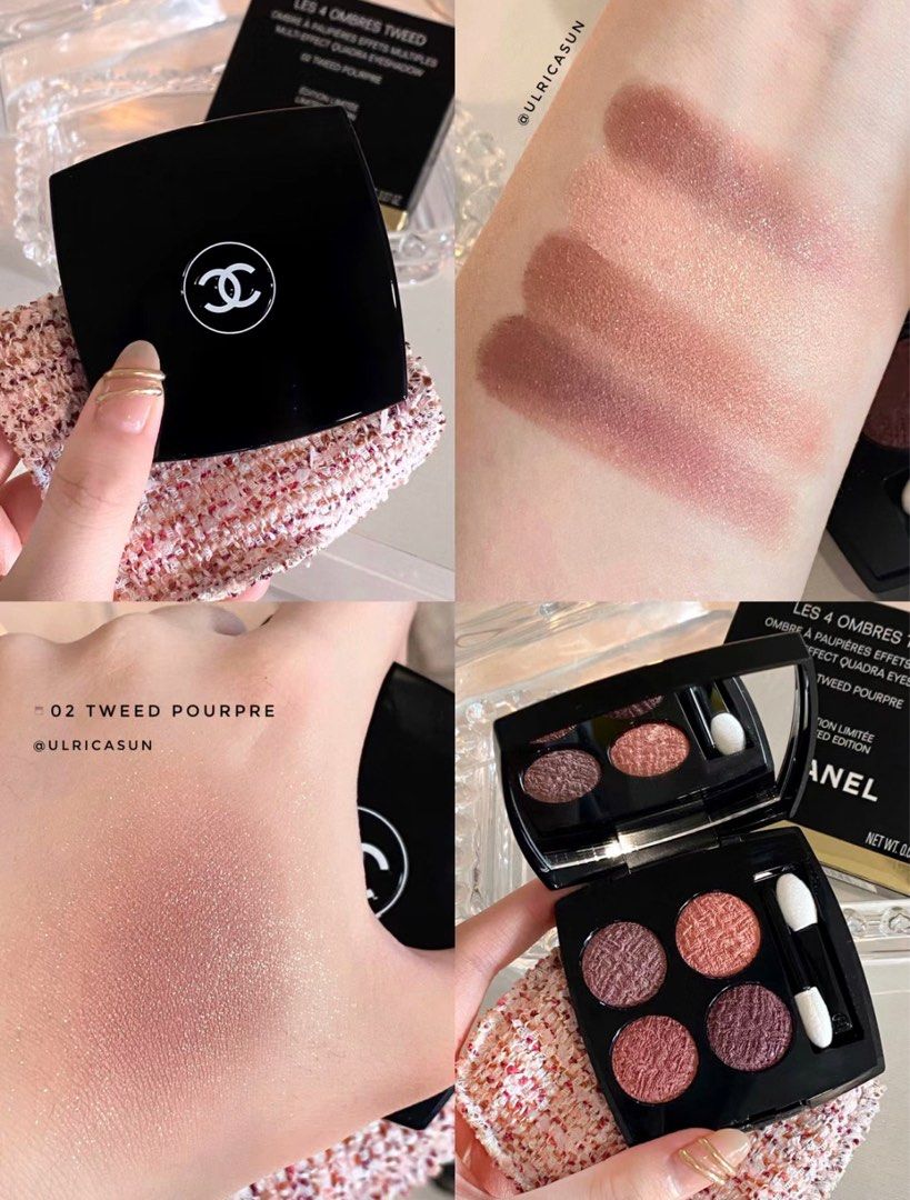 CHANEL Les 4 Ombres Tweed Limited Edition Eyeshadow - No 1, 2 & 3 Left