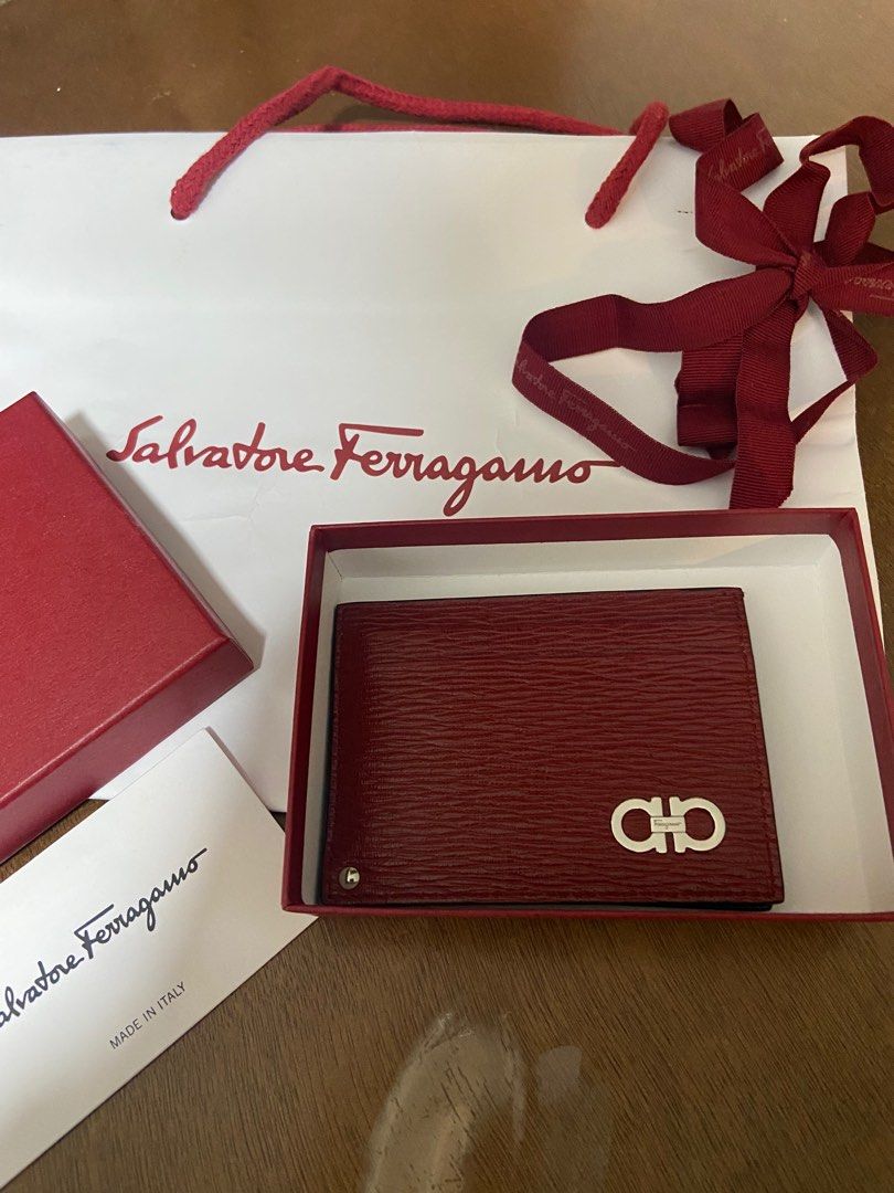 Ferragamo card case top with id window