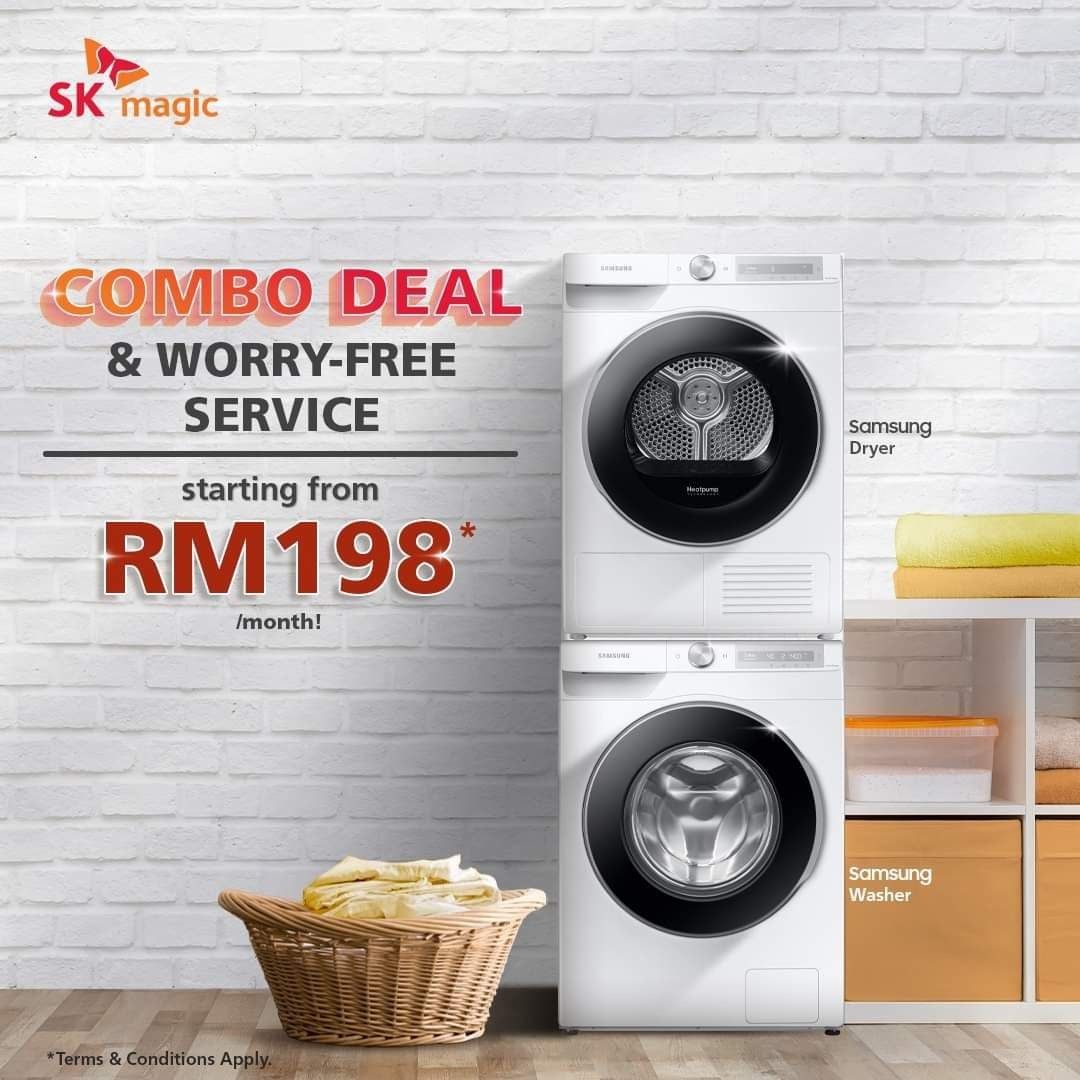 Samsung Washer & Dryer promo combo, TV & Home Appliances, Washing Machines and Dryers on Carousell