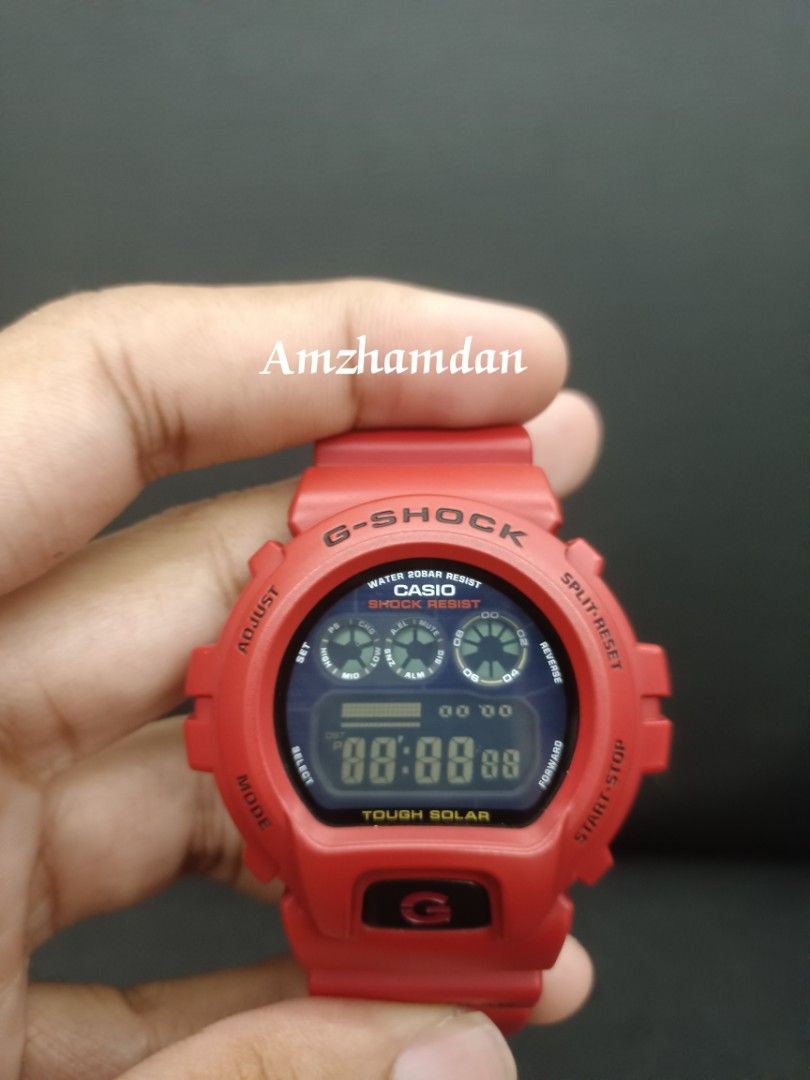 SeeHere Gshock Tough Solar G6900 GW6900 RD4 BNB Men s Fashion