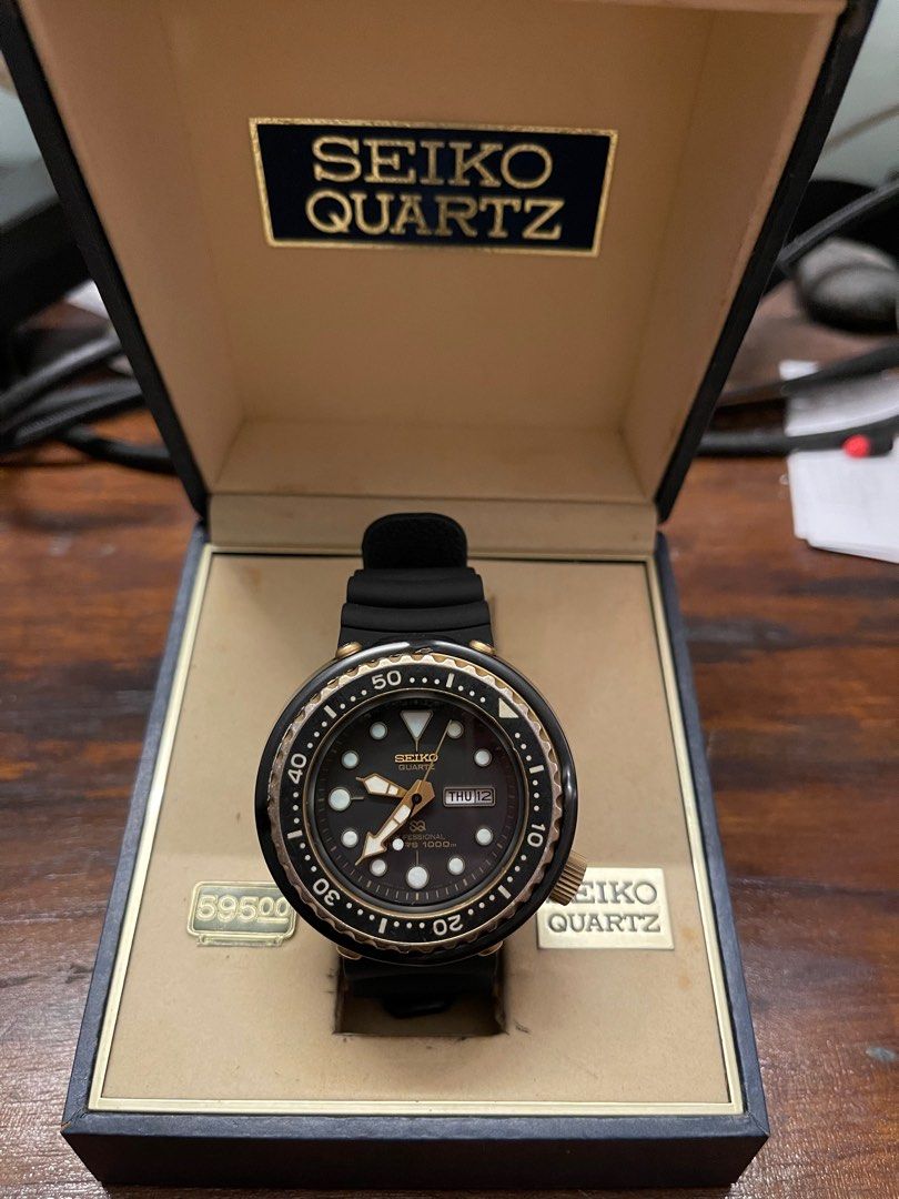 Seiko 7C46-7008 Golden Tuna Quartz 1000m, Luxury, Watches on Carousell