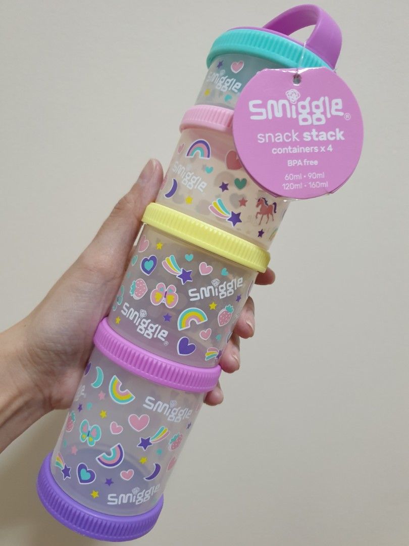 Smiggle snack stack 4 containers, Babies & Kids, Nursing & Feeding