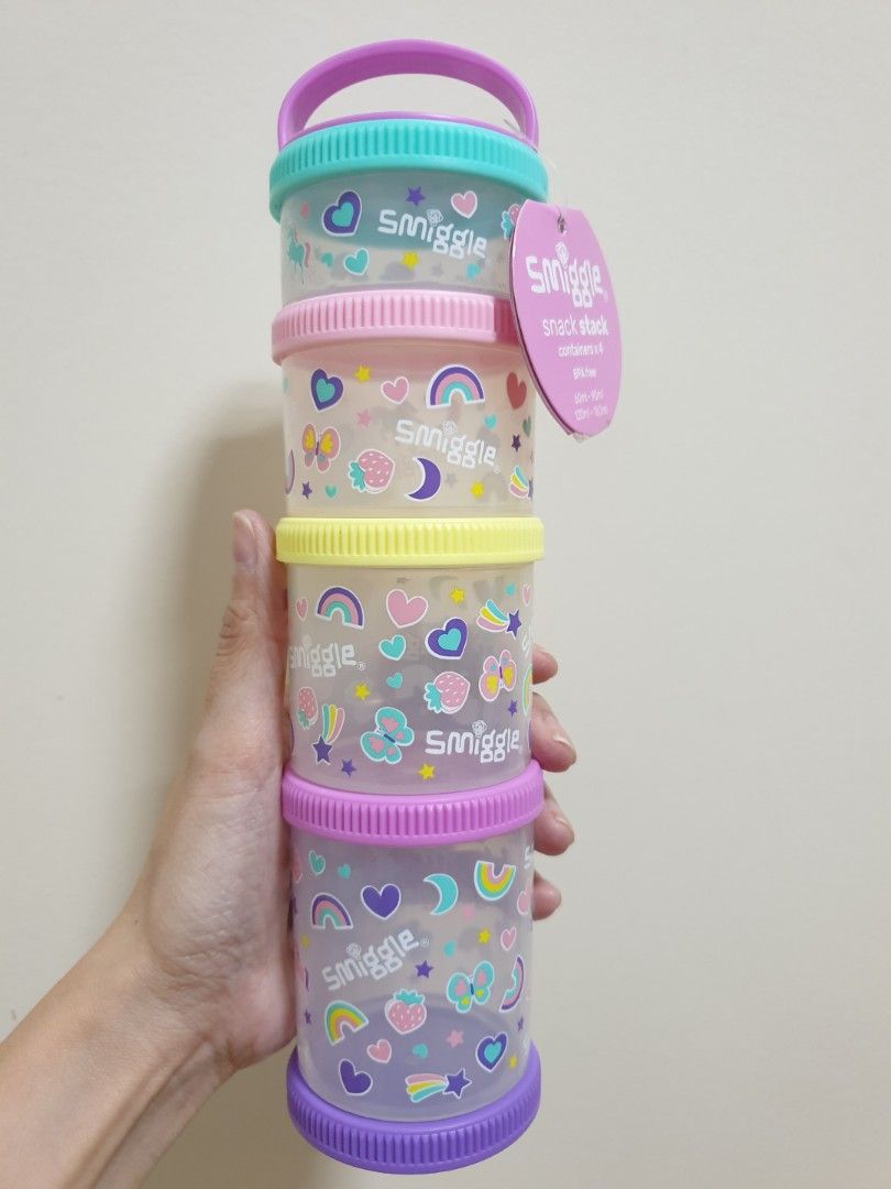 Smiggle snack stack 4 containers, Babies & Kids, Nursing & Feeding