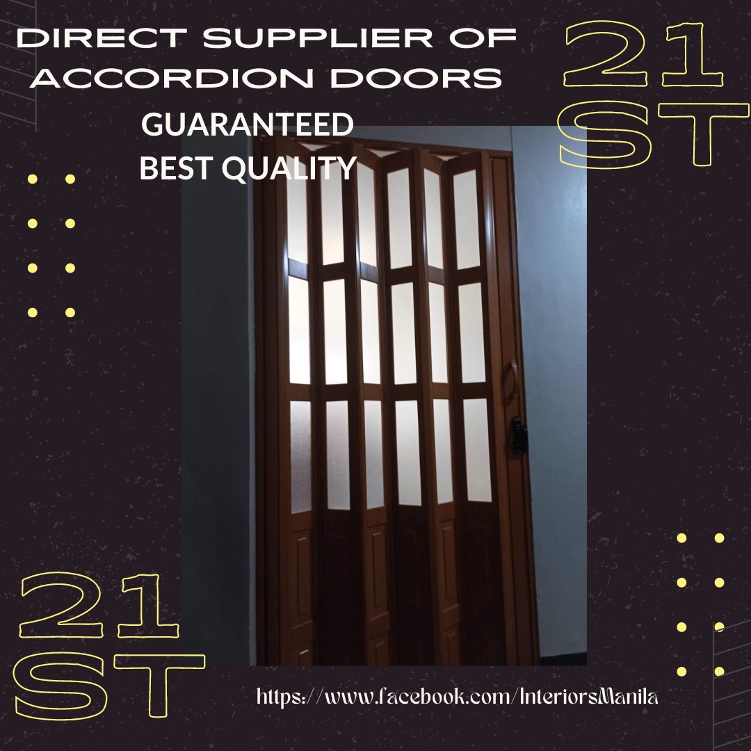 accordion door with key lock